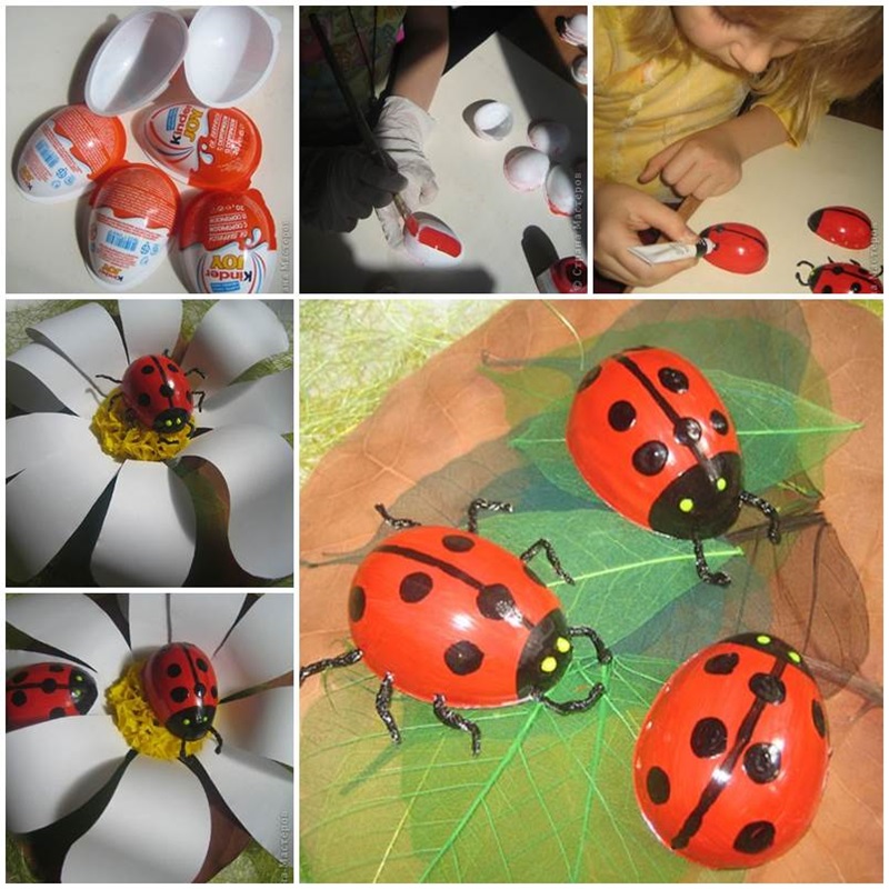 easter egg ladybug craft