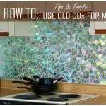 How to DIY Kitchen Backsplash Mosaic Craft Projects Use Old CDs