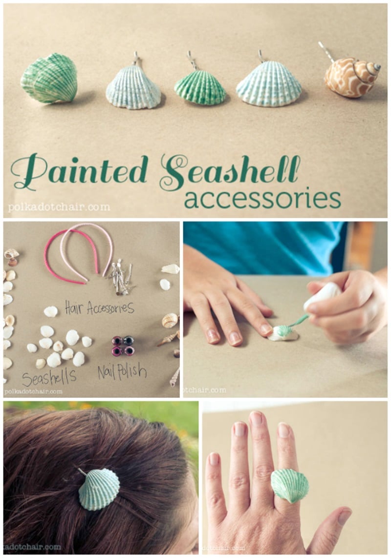 Adorable Seashell Craft Ideas painted-seashell Accessories