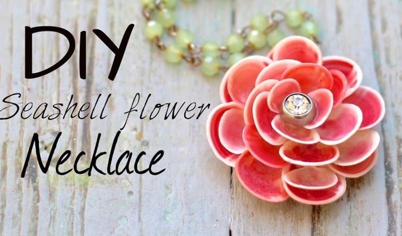 seashell flower pendant