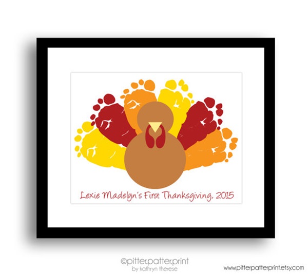 turkey footprint art craft