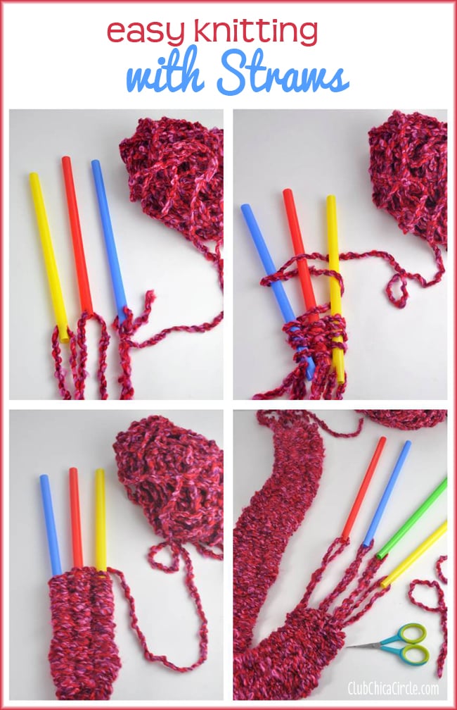 Easy Knitting with Straws