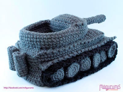 Crochet Panzer Tank Slippers