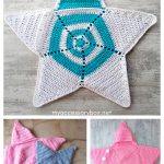 Baby Star Blanket Wrap Cozy Free Crochet Pattern