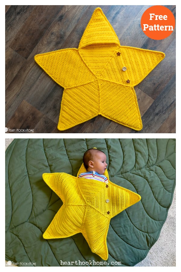 Baby Star Sleep Sack Free Crochet Pattern