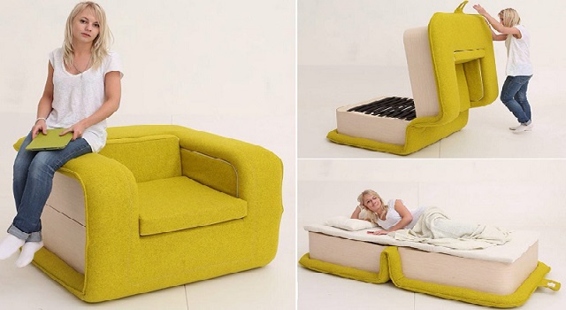 Cool Design Multifunctional Armchair With a Bed Attached by Elena Sidorova-1