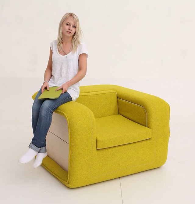 Cool Design Multifunctional Armchair With a Bed Attached by Elena Sidorova-2