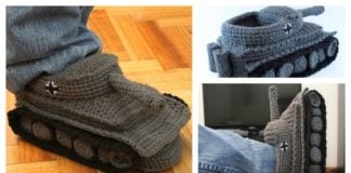 Crochet Panzer Tank Slippers