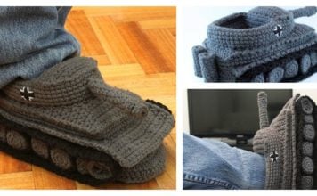 Crochet Panzer Tank Slippers