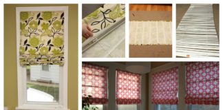 Easy DIY No Sew Roman Shades Out of Mini Blinds