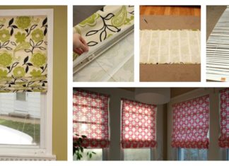 Easy DIY No Sew Roman Shades Out of Mini Blinds