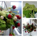 Knitting Hanging Strawberry Basket with Free Pattern