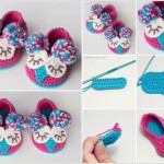 crochet cute baby owl booties with free pattern