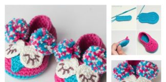 crochet cute baby owl booties with free pattern