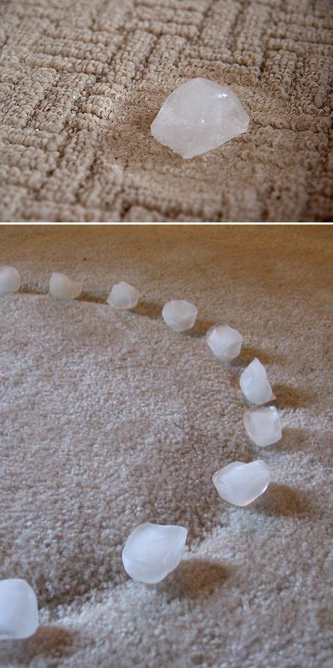 how to remove furniture dents from carpet
