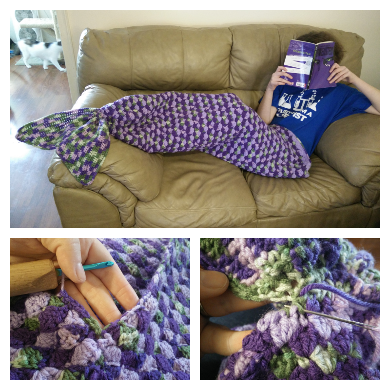 Crochet Adult Sized Mermaid Lapghan