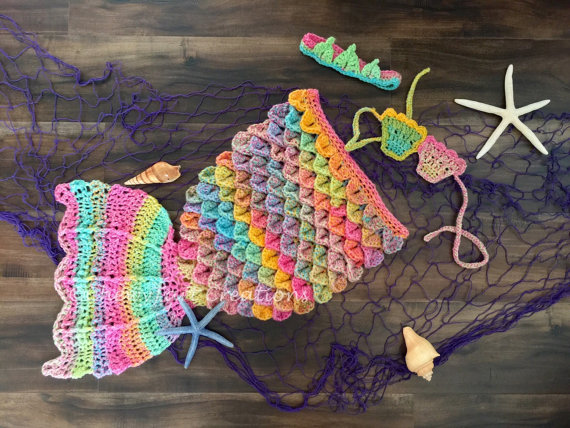 Crochet Mermaid Tail Blanket