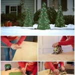 DIY Christmas trees made from plywood