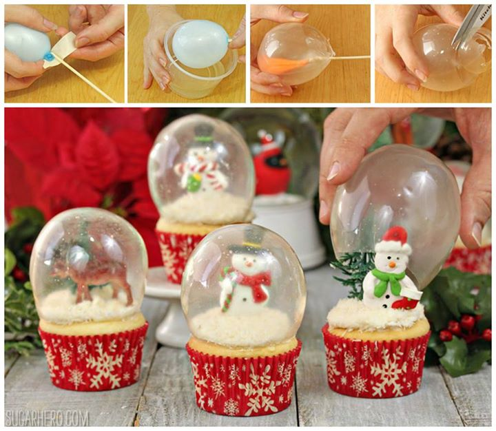 EDIBLE SNOW GLOBE CUPCAKES