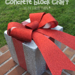 Holiday Gift Box Concrete Block