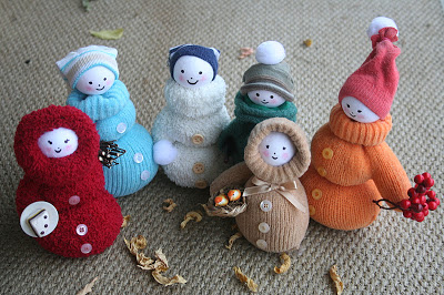 Adorable Snowmen from Mittens