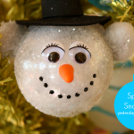 Simple and Cute Snowman DIY-SPARKLY SNOWMAN ORNAMENT