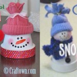 Simple and Cute Snowman DIY-clay Pot Snowmen