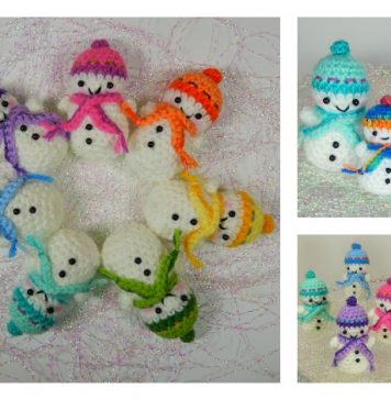 Teeny-Tiny Snowman Free Crochet Pattern