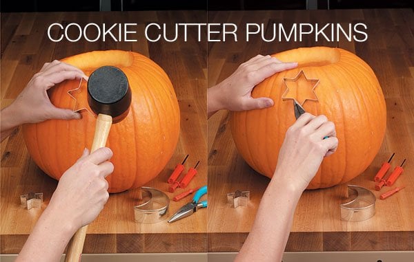 Things You Never Thought to Do With Christmas Cookie Cutters-Carving Pumpkins with Cookie Cutters