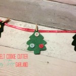 Things You Never Thought to Do With Christmas Cookie Cutters-DIY Felt Cookie Cutter Christmas Tree Garland