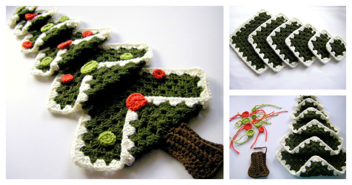 7 DIY Crocheted Christmas Tree With Free Pattern