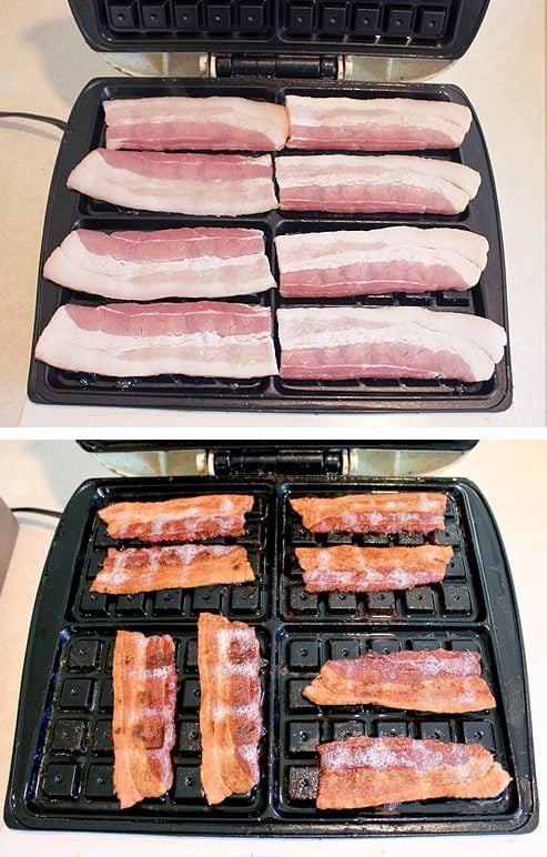 Waffle Iron Bacon