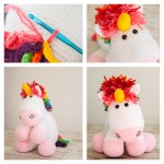 Crochet Rainbow Unicorn with Free Pattern