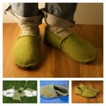 DIY Slippers from an Old Sweater -10