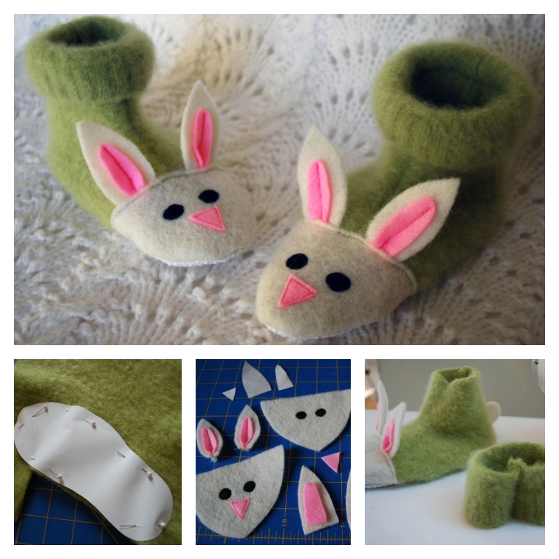 DIY Slippers from an Old Sweater 