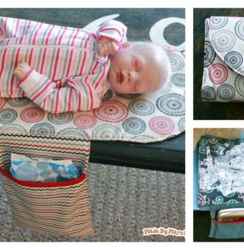 DIY Travel Diaper Changing Pad and Clutch Bag