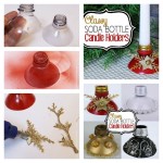 DIY soda bottle candle holders