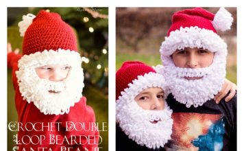 Double Loop Crochet Santa Beard with free Pattern