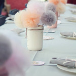 Tulle Pom Pom Centerpiece