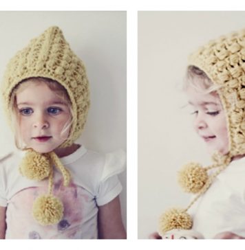 Crochet Adorable PomPoms and Puffs Hat with Free Pattern