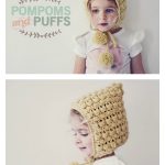 Crochet Adorable PomPoms and Puffs Hat with Free Pattern