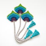 Crochet Bookmark Peacock Feather Fan Pattern