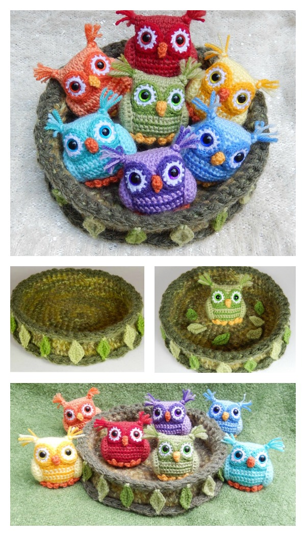 Nesting Rainbow Owls FREE Crochet Pattern