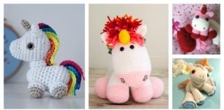 Crochet Rainbow Unicorn with Free Patterns