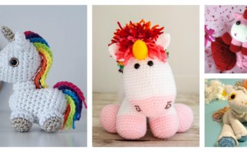 Crochet Rainbow Unicorn with Free Patterns