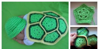 Crochet Turtle Newborn Photo Prop with Free Pattern