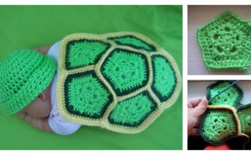 Crochet Turtle Newborn Photo Prop with Free Pattern