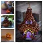 DIY Adorable Pine Cone Fairy House