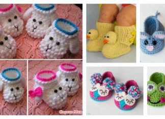 Adorable Crochet Baby Animal Booties with Free Patterns