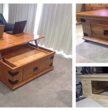 DIY Turner Lift Top Coffee Table